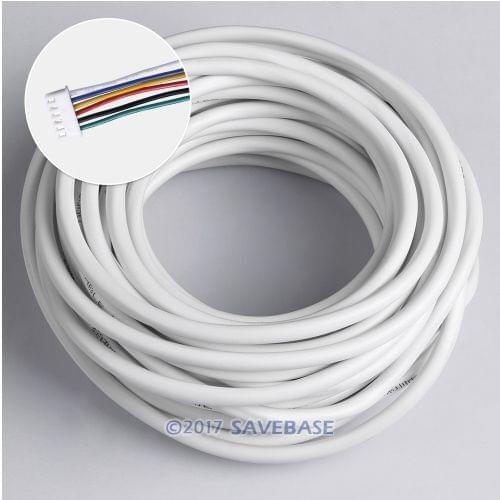HOMSECUR 1 x 10m 6 Core Flexible Copper Cable for Video Door Phone Intercom System
