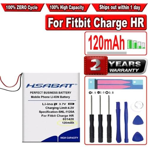 HSABAT 120mAh CPP-591 Battery for Fitbit Charge HR LSSP031420AB