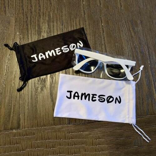 Personalized Soft Sunglasses Pouch Custom Name Sunglasses Drawstring Pouch Sunglasses Holder Gift for Him Fabric Glasses Case