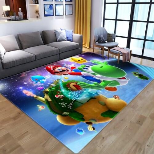 Super Mario carpet Square Anti-Skid Area Floor Mat 3D Rug Non-slip Mat Dining Room Living Room Soft Bedroom Carpet style-03