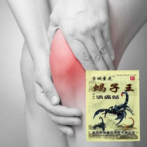 Medical 32 Pcs/4Bags Emperor Scorpion Venom Chinese herbal medicine Analgesic Patches/Plaster use for Body/Rheumatoid Athritis P