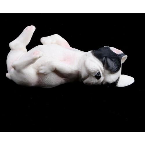 Miniature Bulldog Decorative Figure, Zoo Figurine, Garden Model, Gift And