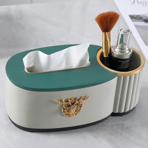 Multifunctional Tissue Box Remote Control Storage Box Desktop Creative Decoration