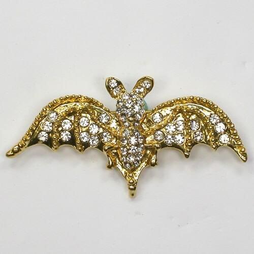 Fashion Brooch Clear Rhinestone Bat Pin brooches C003 A2