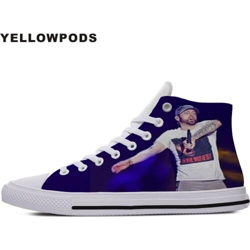 Mens Casual Shoes Handiness Harajuku For Man Woman Rap Music Rock Funny Eminem Sport Shoes Lightweight Breathable Casual Shoes