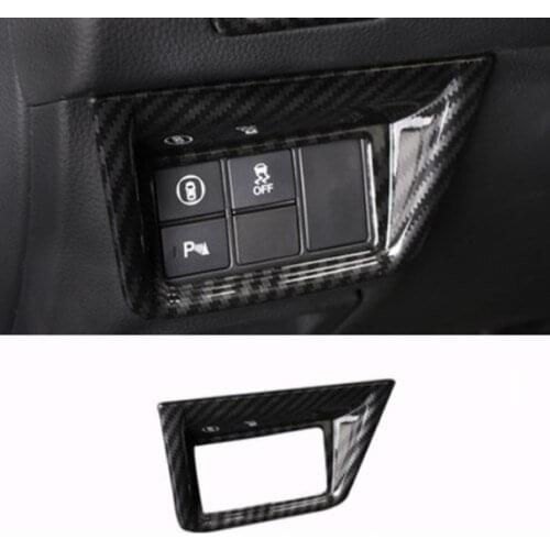 BBQ@FUKA Carbon Fiber Style Car Lower left Middle Console Cover Trim Fit For Honda Accord 2018 Car Interior Accessories Styling