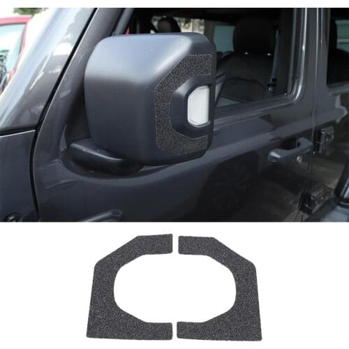 Sand Paper Black Rearview Mirror Anti-scratch Protection Sticker Cover for Jeep Wrangler JL JT Gladiator 2018+ Car Accessories