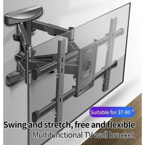 37-80" DYQ8 6 Arm Plasma TV Wall Mount Full Motion Tilt Soporte Support Stand Holder Frame Swivel Bracket For Tv Lps Organizer