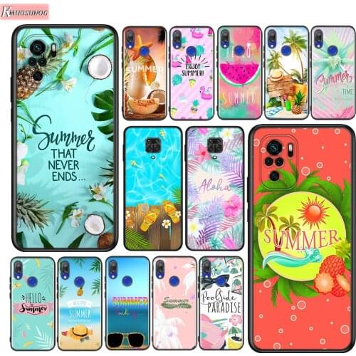 Hello Summer Coconut Silicone Cover For Xiaomi Redmi Note 10 10S 9 9S Pro Max 9T 8T 8 7 6 5 Pro 5A Phone Case