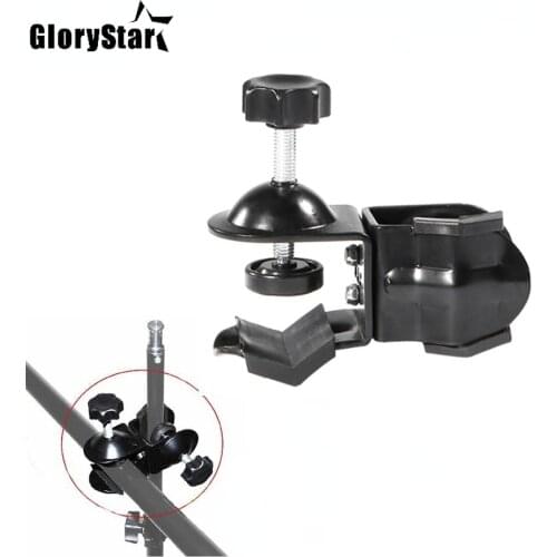 Heavy Duty Metal Dual Double U Clip C Clamp Type Bracket Mount for Photo Studio Boom Arm Light Stand Tripod
