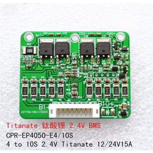 15A Current 4-10 String 2.4V Lithium Titanate Multi-string Lithium Battery Protection Board Balanced BMS