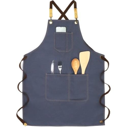 Thick Canvas Apron Durable Promotion Gift Garden Restaurant Working Chef Aprons Tooling
