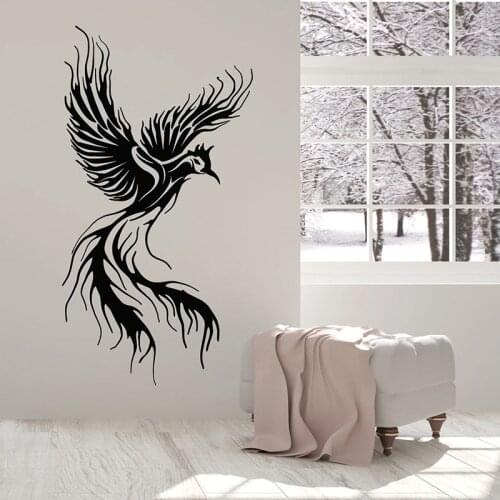 Phoenix Pattern Wall Decal Fly Birds Fantasy Fairy Tale Vinyl Window Stickers Kids Bedroom Nursery Interior Decor Wallpaper E762