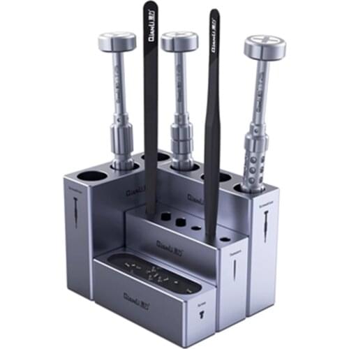 QIANLI iCube Aluminium Alloy Storage Box Screwdrivers Tweezers Screw Magnetic Storage Rack Multi Function Module Combination