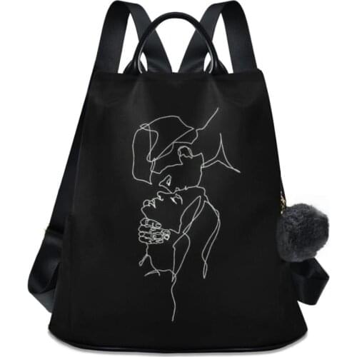 Art portrait Pattern Backpack For School Teenagers Girls Casual School Bag Mochila Feminina Laptop Bagpacks Bookbag Travel Bag