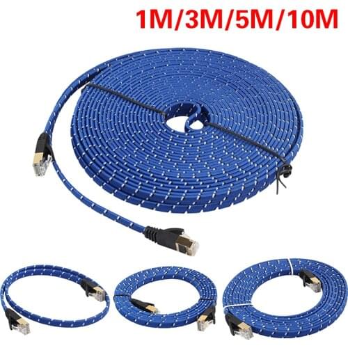 1M 3M 10Gbps CAT7 RJ45 Ethernet Network LAN Cable Patch Lead Cord For Tablet Computer Adapter Extender Cable Connectors