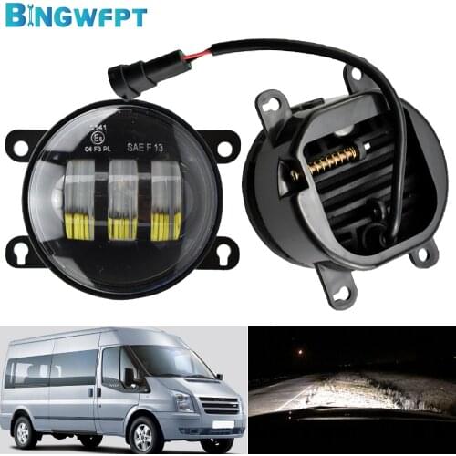 1Pair LED 12V H11 Fog Lights For Ford Transit Platform Chassis 2006-2015 Daytime Running Light Aluminium Fog Lamp Assembly