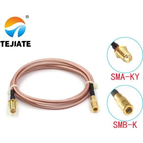 1PCS TEJIATE Adapter Cable SMB To SMA Type SMB-K Convert SMA-KY 8-90CM 1M 1.5M 2M Length Connector RG316 Wire