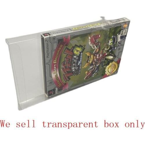 10 PCS a lot Transparent Display Collection Box For Sony PS2 Game Card 1CD Storage box PET Protection Box