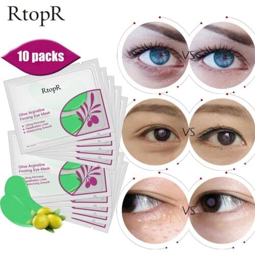 20pcs=10pack Olive Serum Eye Mask Anti-Aging Anti Wrinkle Remove Dark Circle Collagen Eye Patches Masks Skin Care