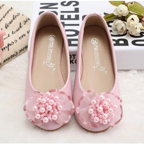 2018 Fashion Girls Casual Shoes Bowtie PU Leather Shoes for Girls Princess Ballet Flats Shoes for Party Wedding Girls Shoes