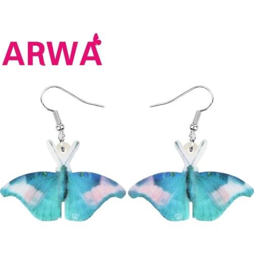 ARWA Acrylic Blue Lovely Morpho Butterfly Earrings Aesthetic Insect Animal Dangle Drop Jewelry For Women Girls Gift Accessories