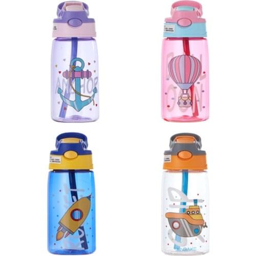 Kids Water Cup Creative Cartoon Baby Feeding Cups With Straws Leakproof Water Bottles Outdoor Portable Childrens Cups