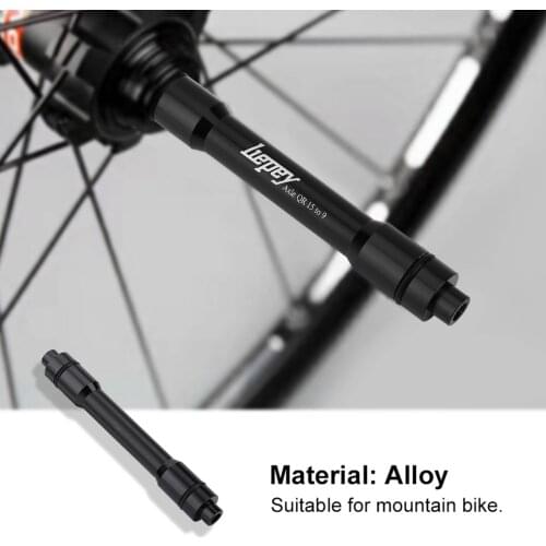Mountain Bike Front Wheel 15mm to 9mm Skewers Aluminum Bicyle Quick Release Thru Axle Adapter Barrel Shaft Hub Conversion Shaft