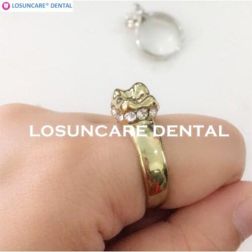 LOSUNCARE 5pcs Dental Clinic Gift Dental Tooth Ring for Dentist Gift