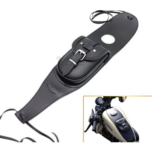 Forty Eight Leather Tank Bag Motorcycle Cover Panel Pad Bib With Pouch For Harley Sportster XL883 XL1200 XL Iron 883 1200 XL883N