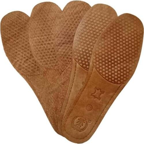 Leather Insoles for Men Business Shoes Instantly Absorb Sweat Breathable Deodorant Replacement Inner Pad Sole Shoes Cushion Pad