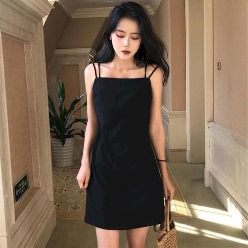 2021 Summer Plus Size French Suspender Sexy Dress Women Clothing Goth Party Dress Gothic Plus Size Vintage Harajuku Korean Black