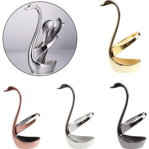 Swan Spoon Holder Table Tableware for Coffee Spoons Fruit Forks Cutlery Decor