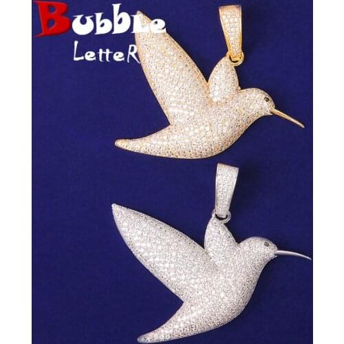 No Chain Bird Pigeon Pendant Gold Color For Women Hip Hop Jewelry