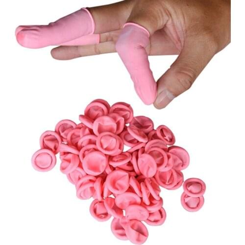 Finger cots Size L Pink color Wear-resistant 500 gram/lot 100% natural latex protection Gloves Tools & Accessories free shipping