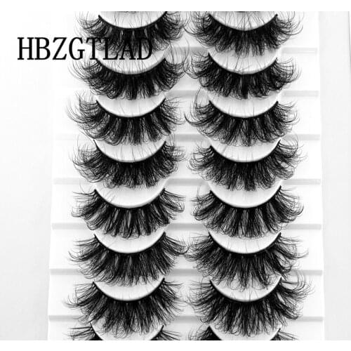 NEW 10 Pairs Fluffy Lashes 25mm 3D Mink Lashes Long Thick Natural False Eyelashes Wholesale Lashes Vendors Makeup Mink Eyelashes