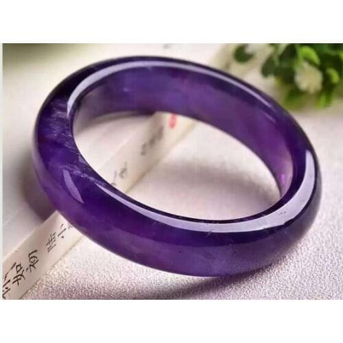 New Charming Genuine Natural Purple Crystal Bangle AAA Inner Diameter 58mm