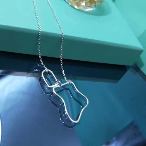 Hot brand pure 925 Sterling Silver Cute Shiny Star Choker Drop Charm Necklaces Charming Woman Wedding Party Birthday Jewelry