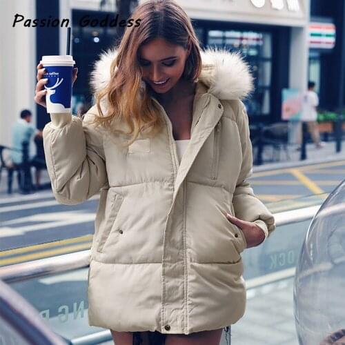 Casual Women Winter Parka Down Hoodies Plus Size Outcoat With 2 Piece Fur Collar Thick Cotton Parka Oversize Hooded Jackets XXL