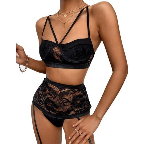 Sexy Lingerie Suit for Women Erotic Temptation Underwear Babydoll Female Costume Lace Underwear Hot Porno Lace Bodysuit D30