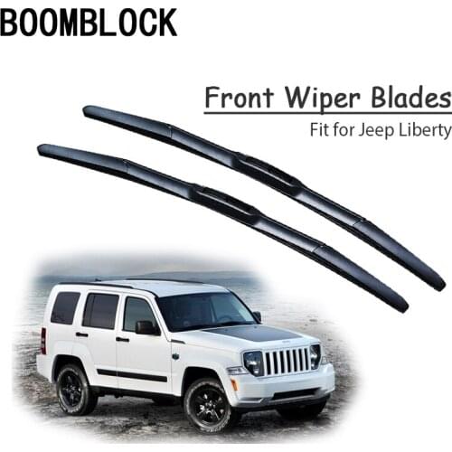 BOOMBLOCK 2PCS High Quality Front Windshield Wiper Blades For Jeep Liberty KJ KK 2002-2012 Accessories