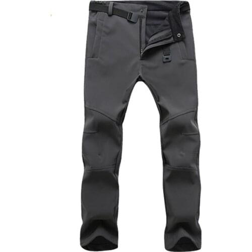 Winter Outdoor Pants Climbing Hiking Pants Man Skiing Pant Softshell Fleece Mens Trousers Fitness Sports Hunting Fishing Pant