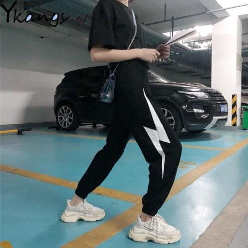 Joggers Women Streetwear Hip Hop Loose Sweatpants Trousers Female Elastic High Waist Harem Pants Harajuku Womens Sports Pants