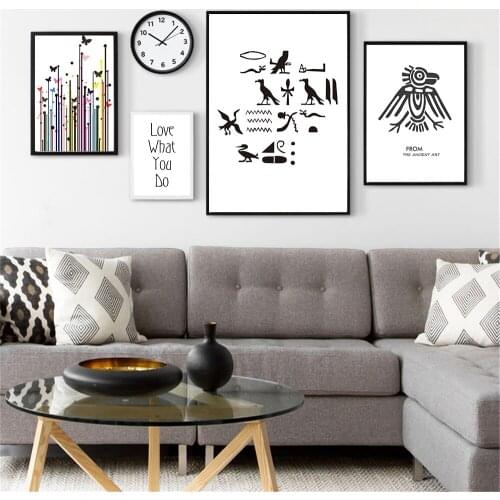 Modern Minimalist Inspirational Quotes Canvas Painting Black and White Cat Bird Art Nordic Poster Wall Print Kids Room Decor