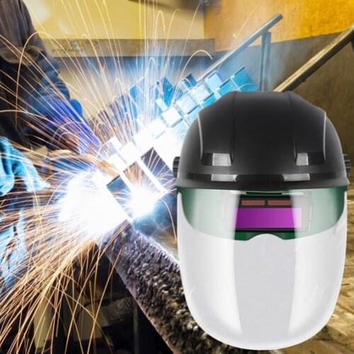 Large Viewing Welding Helmet Solar Powered Welder Mask Auto Darkening Welding Hood Side View For Welder Safety Cover