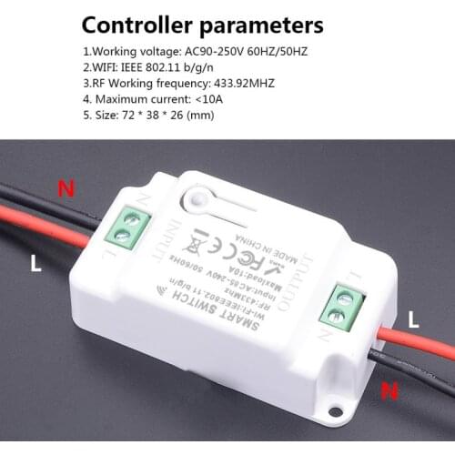 WiFi+433 App Remote Control WIFI Smart Switch Module Intelligent Auto On Off Light Switch Accessories Smart Home Improvement