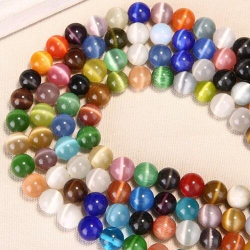 132Pcs 6mm Multi-color Natural Round Opal Stone Gemstone Fashion Decorative Ranbow Beads Toys Gifts DIY Bracelet Necklace Making