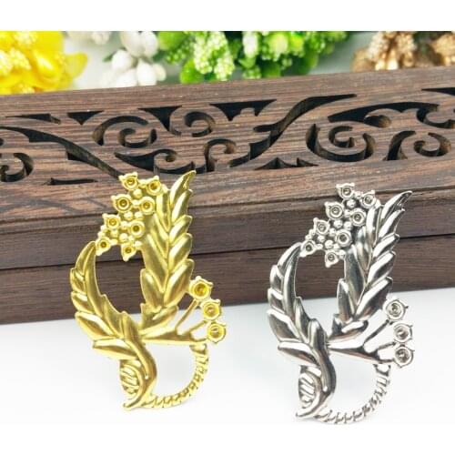 20pcs 35x50mm Filigree flower Wraps Metal Charms For Embellishment Scrapbook DIY Jewelry Craft Wraps Connectors Metal Crafts
