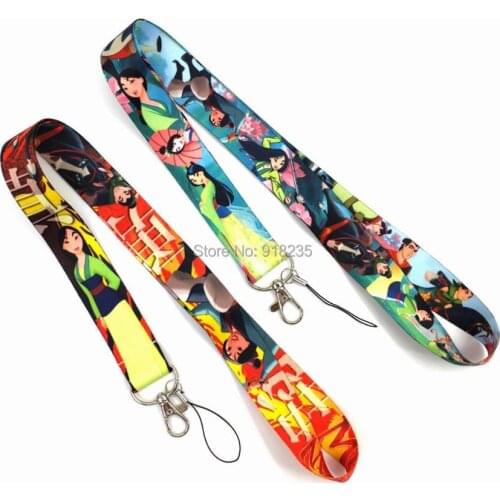 20/Lot 2 Styles Mulan Lanyard Key Card ID Neck Straps Gifts Toys W