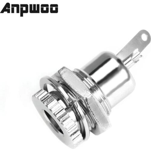 ANPWOO New 5-Pack DC-099 5.5 mm x 2.1mm 30V 10A DC Power Jack Socket,Threaded Female Panel Mount Connector Adapter